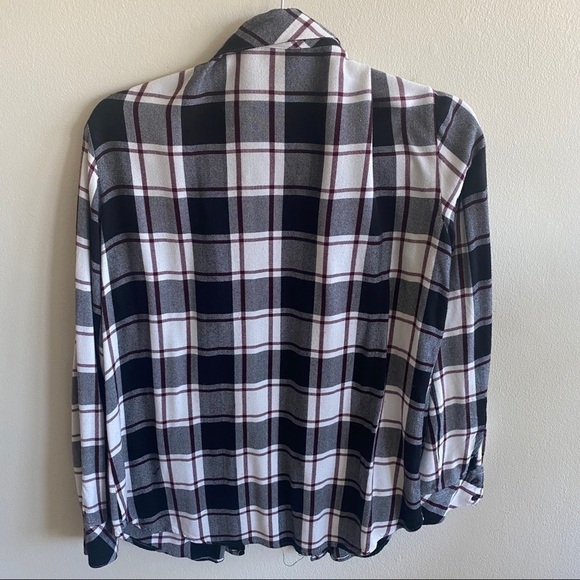 ANTHROPOLOGIE 𝅺Sanctuary Plaid Boyfriend Oversized Shirt Small - Picture 7 of 7
